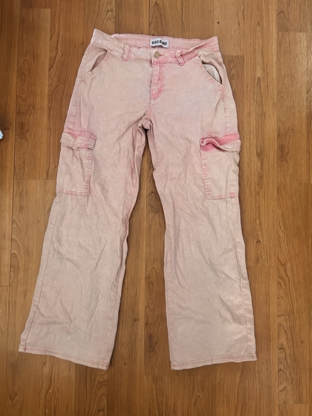 Disclosure Women's Pink Wide-Leg Cargo Pants,  size 11/30